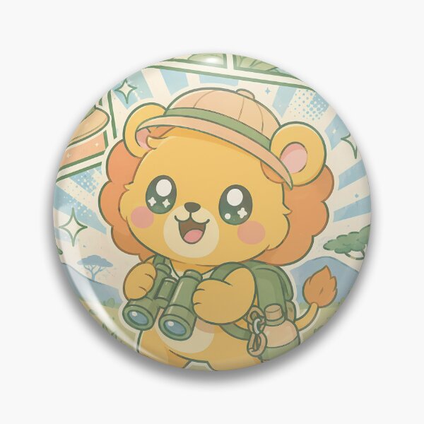 Item preview, Kawaii Safari Lion Cub Comic Panel designed and sold by Gift Phrase Studio.
