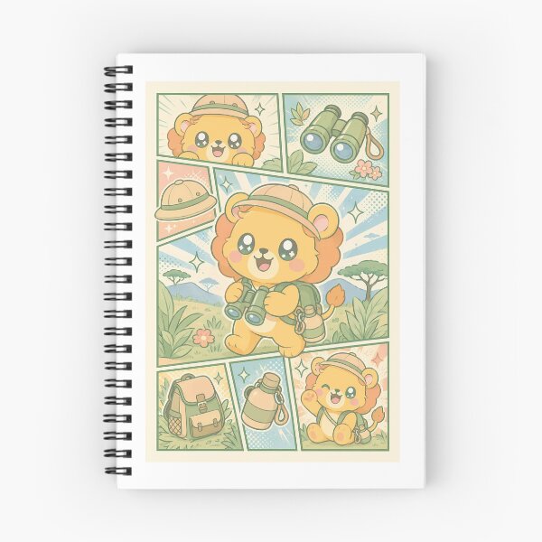 Item preview, Kawaii Safari Lion Cub Comic Panel designed and sold by Gift Phrase Studio.
