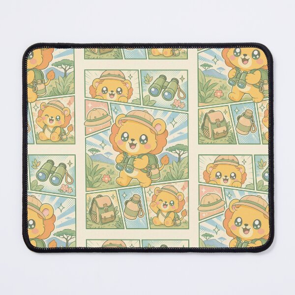 Item preview, Kawaii Safari Lion Cub Comic Panel designed and sold by Magmashup.