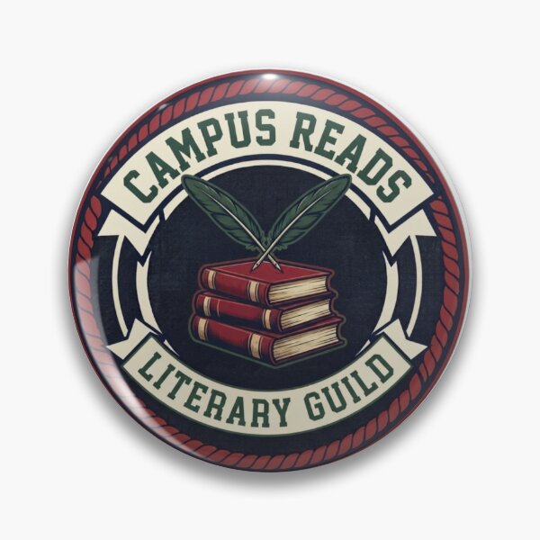 Item preview, Campus Reads Literary Guild - Vintage Bookish Emblem designed and sold by Fatomfatom.