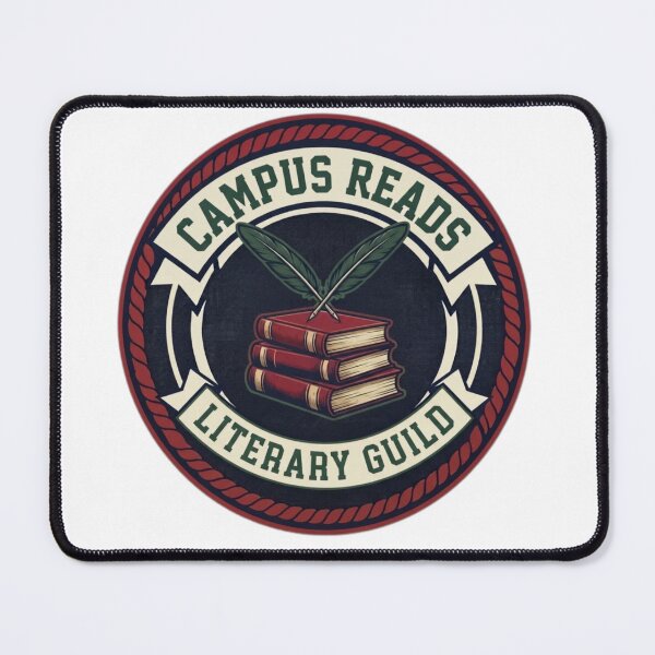 Item preview, Campus Reads Literary Guild - Vintage Bookish Emblem designed and sold by Fatomfatom.