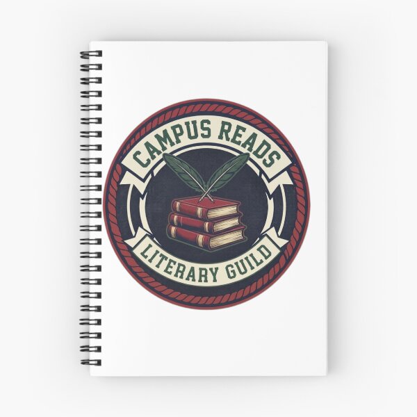 Item preview, Campus Reads Literary Guild - Vintage Bookish Emblem designed and sold by Fatomfatom.