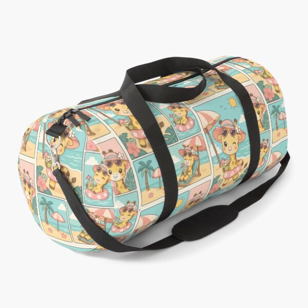 Item preview, Kawaii Beach Vacation Giraffe Comic Panel designed and sold by Gift Phrase Studio.
