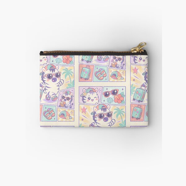 Item preview, Kawaii Summer Vacation Zebra Comic Panel designed and sold by Gift Phrase Studio.