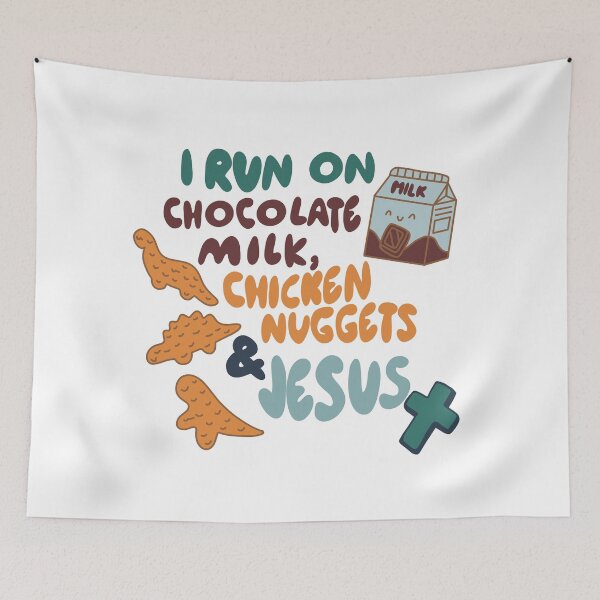 Item preview, Chocolate milk, Chicken Nuggets and Jesus  designed and sold by HopeKailani.