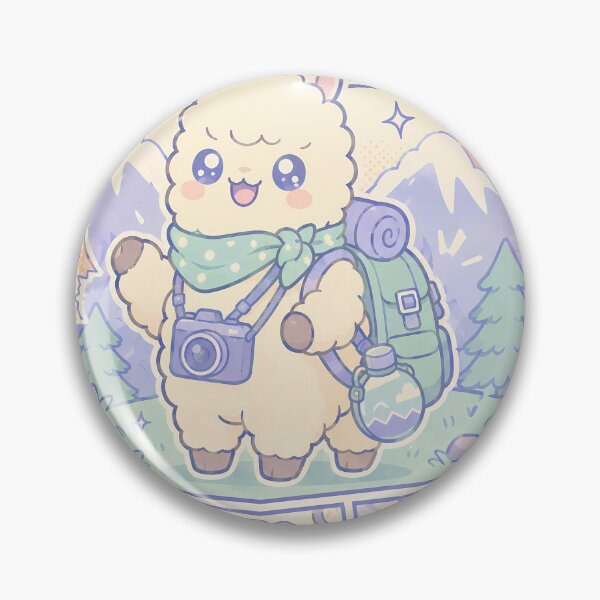 Item preview, Kawaii Mountain Traveler Alpaca Comic Panel designed and sold by Gift Phrase Studio.