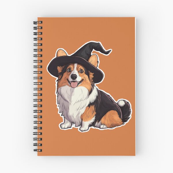Item preview, witch hat corgi designed and sold by HauntedEmporium.