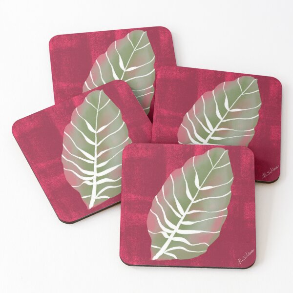 Item preview, Deep Mystery Pink Monstera Leaf Art Print designed and sold by altastudio.