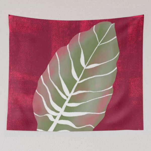 Item preview, Deep Mystery Pink Monstera Leaf Art Print designed and sold by altastudio.