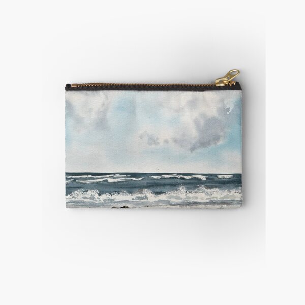Item preview, Lonely Boat by the Sea Watercolor Landscape designed and sold by RobynPeckArt.