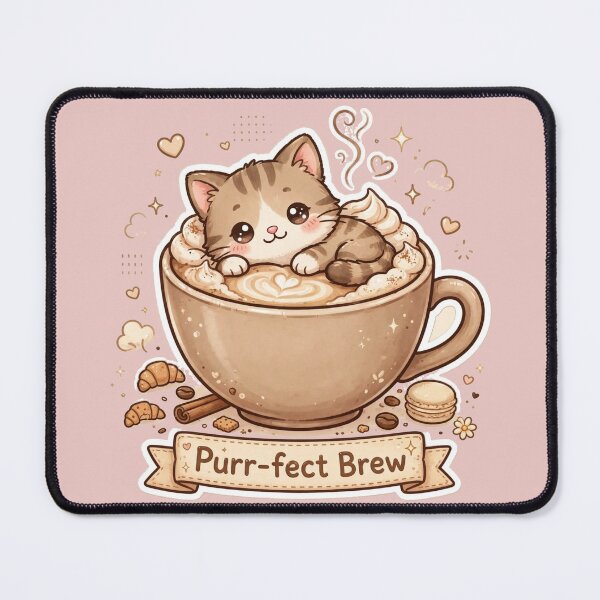 Item preview, Coffee Cat - Purr-fect Brew designed and sold by HAYA6395.