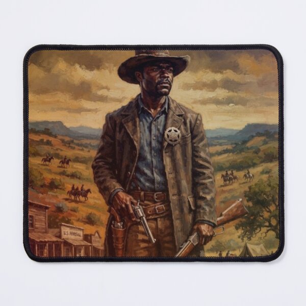 Item preview, Lawmen: Bass Reeves Retro Western Frontier Action Tribute Art Poster designed and sold by Art's Diner.