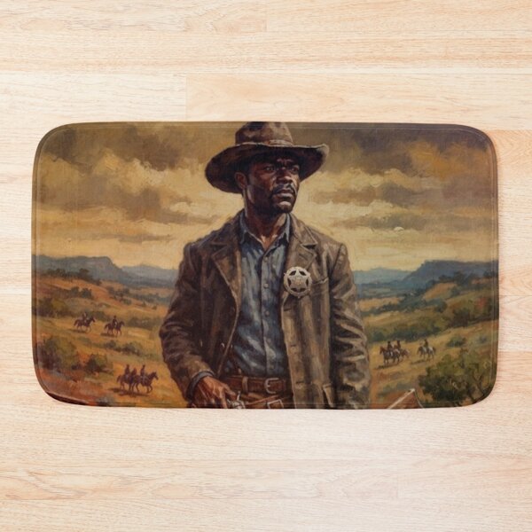 Item preview, Lawmen: Bass Reeves Retro Western Frontier Action Tribute Art Poster designed and sold by Art's Diner.