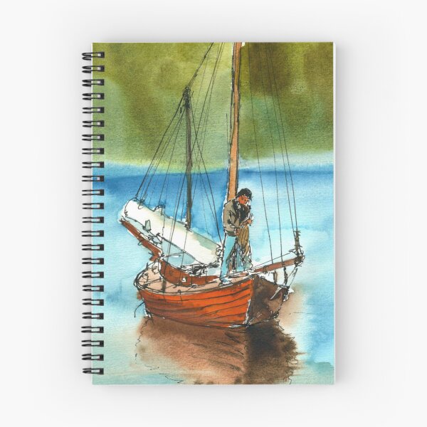 Item preview, Classic Sailboat Watercolor on Calm Lake designed and sold by RobynPeckArt.