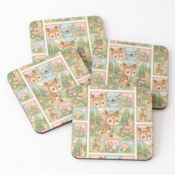 Item preview, Kawaii Forest Traveler Deer Comic Panel designed and sold by Gift Phrase Studio.