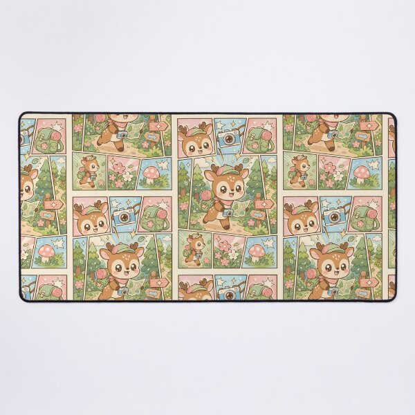 Item preview, Kawaii Forest Traveler Deer Comic Panel designed and sold by Gift Phrase Studio.