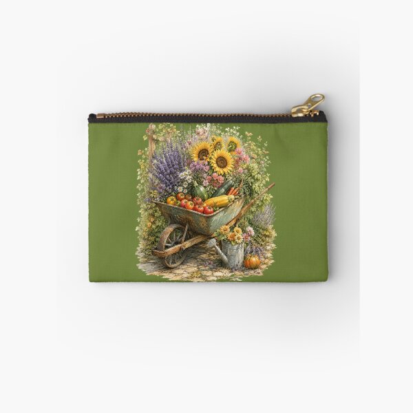 Item preview, Harvest Garden Wheelbarrow Watercolor – Cottage Garden Botanical Farmhouse Art designed and sold by MagicMakerPh.