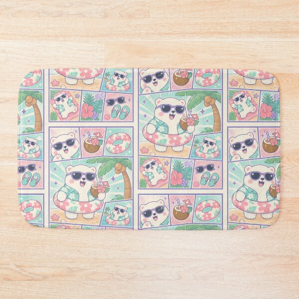 Item preview, Kawaii Tropical Vacation Polar Bear designed and sold by Gift Phrase Studio.