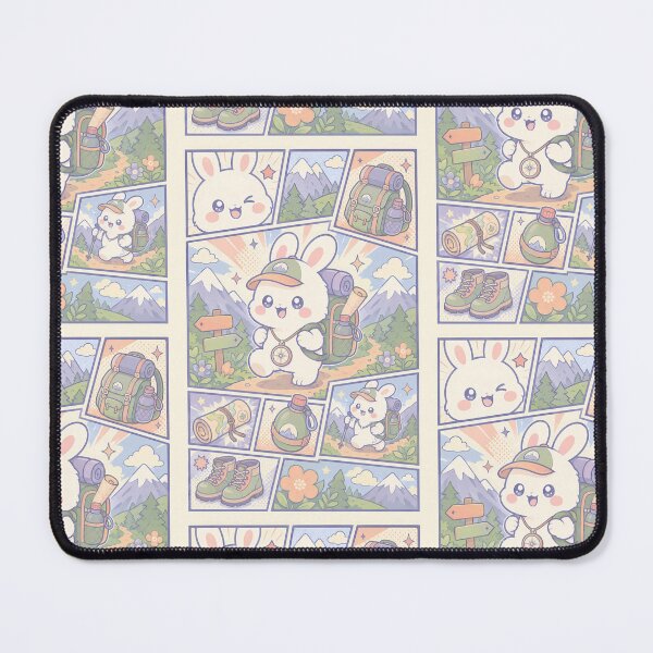 Item preview, Kawaii White Bunny Mountain Backpacker designed and sold by Gift Phrase Studio.