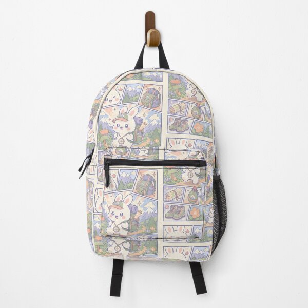 Item preview, Kawaii White Bunny Mountain Backpacker designed and sold by Gift Phrase Studio.