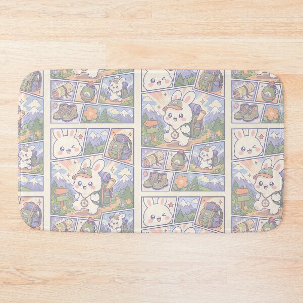 Item preview, Kawaii White Bunny Mountain Backpacker designed and sold by Gift Phrase Studio.