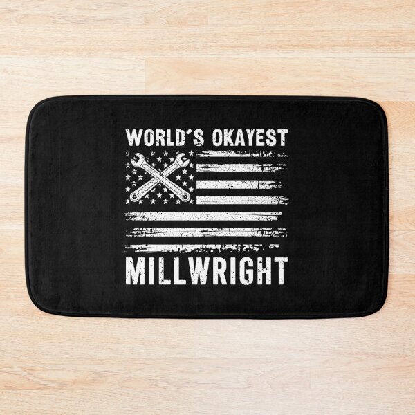 Item preview, World's Okayest Millwright Vintage Distressed American Flag Crossed Wrenches designed and sold by Dmetalx Art Apparel.