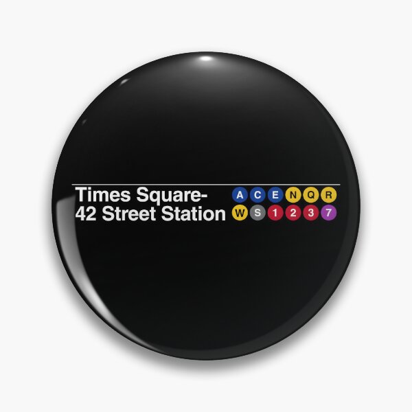 Item preview, NYC Subway Logo - Times Square - 42 Street Station Subway Sing designed and sold by DGMaxShop.