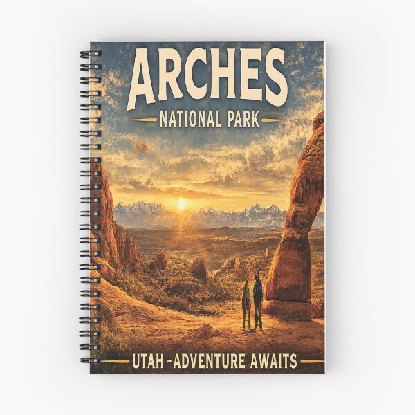 Item preview, Arches National Park Vintage Travel Poster | Scenic Wall Art Print designed and sold by GnuArt.