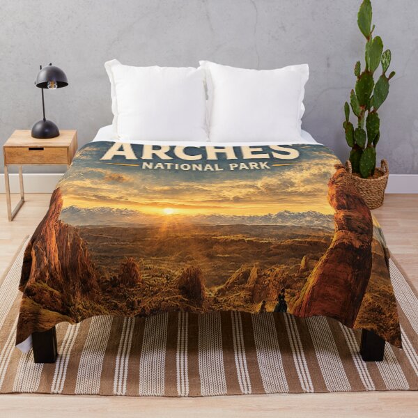 Item preview, Arches National Park Vintage Travel Poster | Scenic Wall Art Print designed and sold by GnuArt.