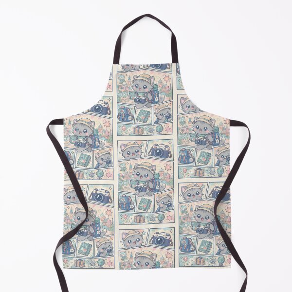 Item preview, Kawaii Gray Kitten Travel Photographer designed and sold by Gift Phrase Studio.