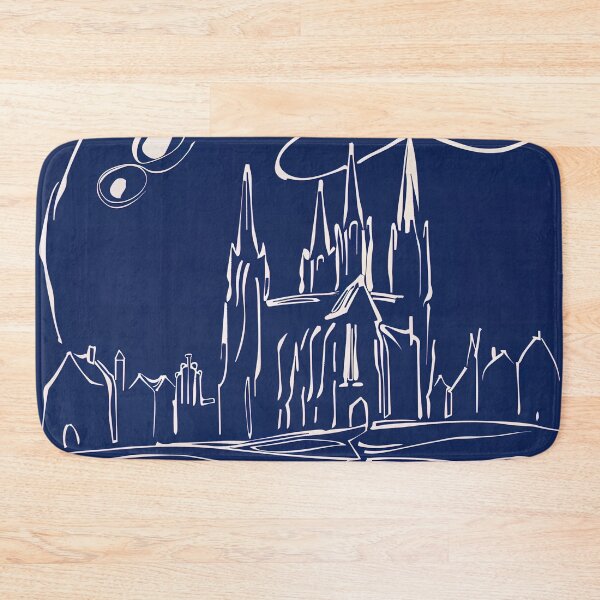 Item preview, Cologne Cathedral - Blue Abstract Art designed and sold by shadow-bloom.