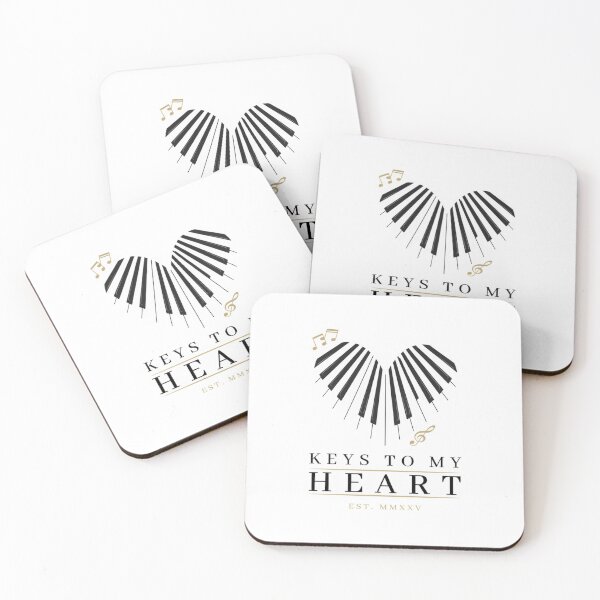 Item preview, Keys To My Heart – Piano Keys Romantic Music Design designed and sold by Midnight Veil Designs.