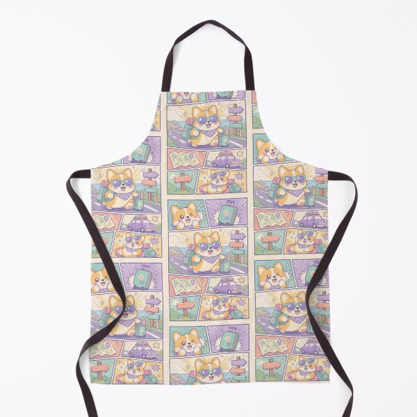 Item preview, Kawaii Corgi Road Trip Comic Panel designed and sold by Gift Phrase Studio.