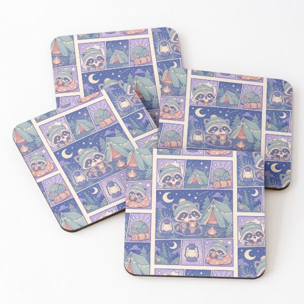Item preview, Kawaii Raccoon Night Camper designed and sold by Magmashup.
