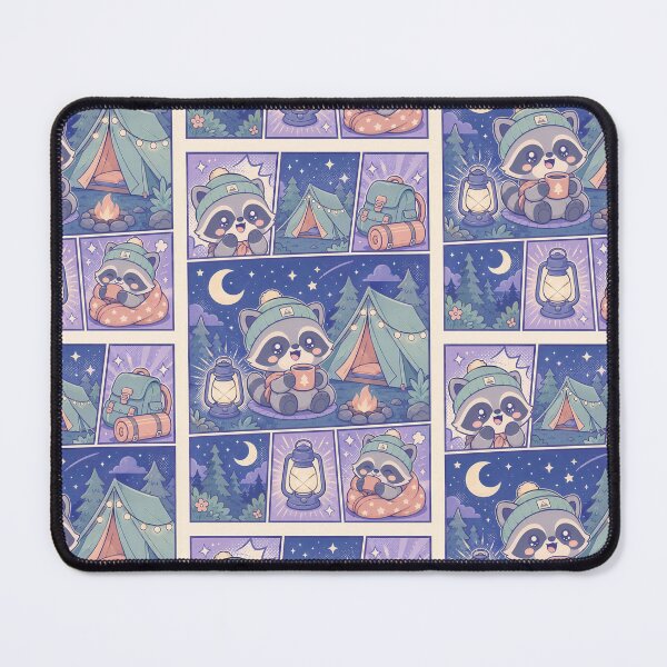 Item preview, Kawaii Raccoon Night Camper designed and sold by Magmashup.