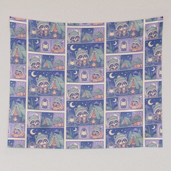 Item preview, Kawaii Raccoon Night Camper designed and sold by Magmashup.