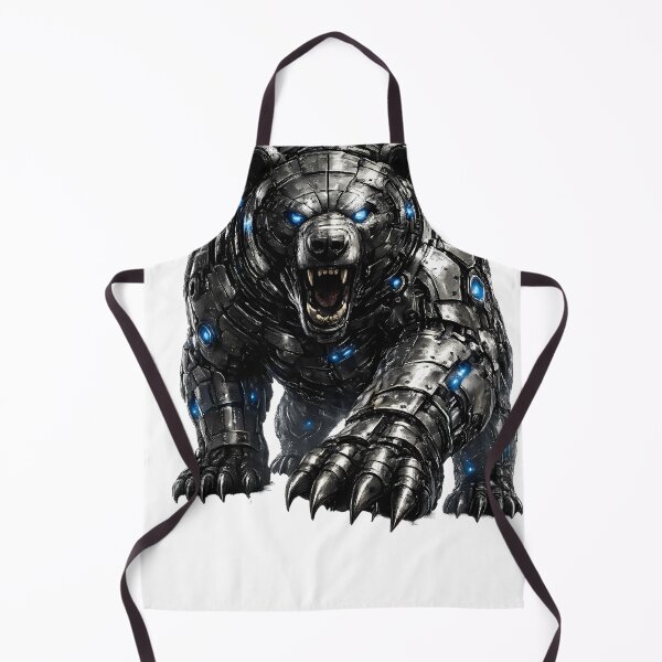 Item preview, Steel Bear V4 – Industrial Metallic Bear Head | Brushed Steel Animal Illustration designed and sold by SteelCoat Studio.