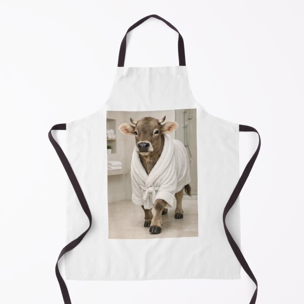 Item preview, Cozy Bathrobe Brown Swiss Cow designed and sold by Sillytoe.