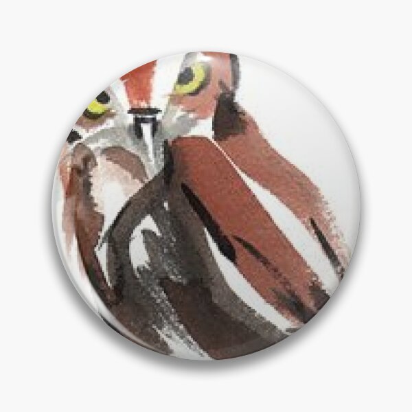 Item preview, Expressive Watercolor Great Horned Owl designed and sold by NatureyVibes.