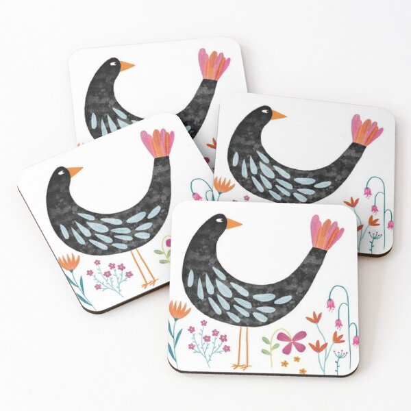 Item preview, Folk Art Floral Bird designed and sold by NatureyVibes.