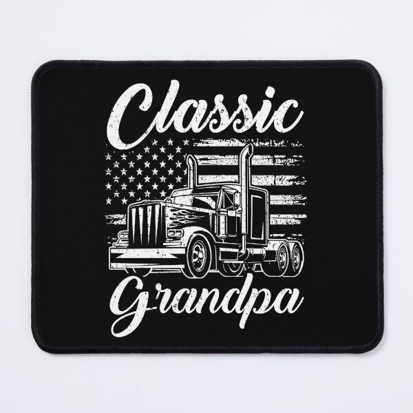 Item preview, Classic Grandpa Trucker Semi Truck Vintage Distressed American Flag designed and sold by Dmetalx Art Apparel.