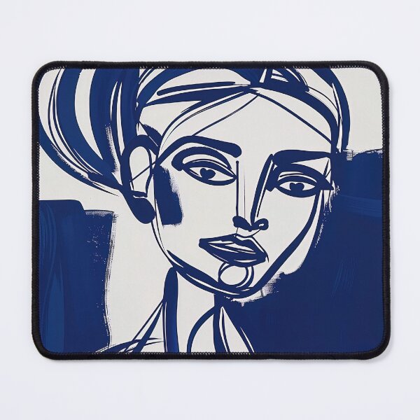 Item preview, Colombian woman - Blue Abstract Art designed and sold by shadow-bloom.