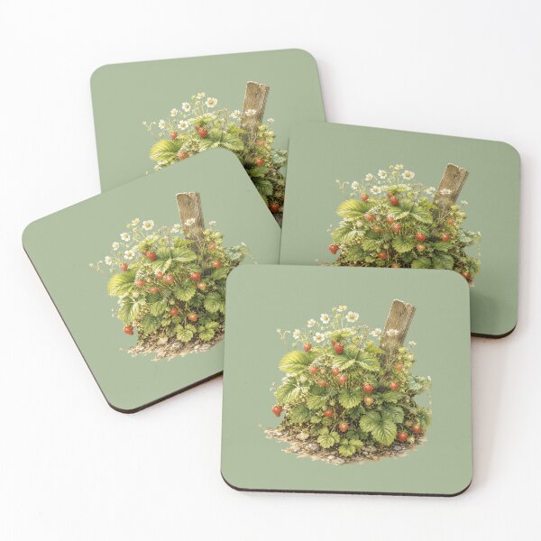 Item preview, Wild Strawberry Watercolor Illustration – Cottage Garden Botanical Fruit Art designed and sold by MagicMakerPh.