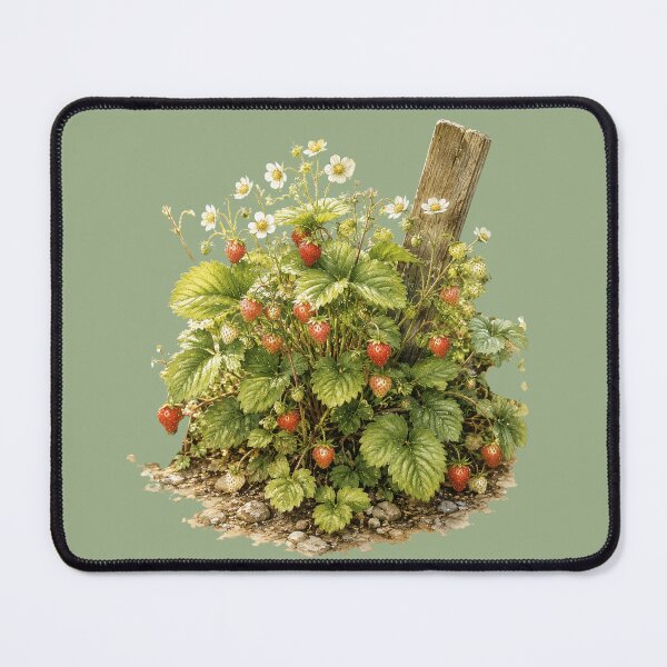Item preview, Wild Strawberry Watercolor Illustration – Cottage Garden Botanical Fruit Art designed and sold by MagicMakerPh.