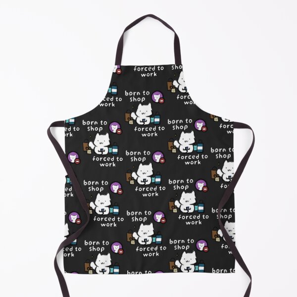 Item preview, Born to take shop forced to work cat designed and sold by Rinnnce Designs.