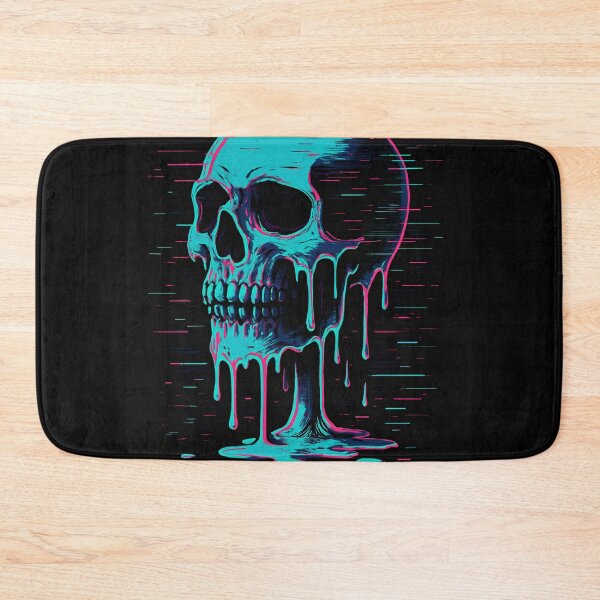 Item preview, Corrupted Skull – Neon Meltdown CRT Glitch designed and sold by JupiterGlitchEmpire.