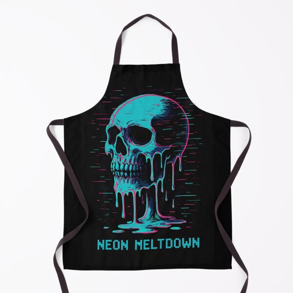 Artikelvorschau, Verdorbener Schädel – Neon-Meltdown CRT-Fehler entworfen und verkauft von JupiterGlitchEmpire.