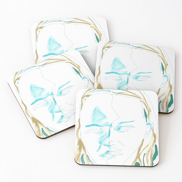 Item preview, Turquoise Wash Portrait Print designed and sold by essentialink.