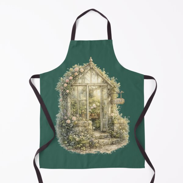 Item preview, Cottage Greenhouse Watercolor Illustration – Botanical Cottagecore Garden Conservatory Art designed and sold by MagicMakerPh.