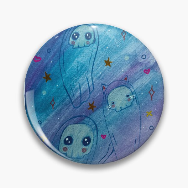 Item preview, Pastel Moon Light - Cat and Ghosts Mixed Media - Day 293 of 365  designed and sold by BeeandKiwi.